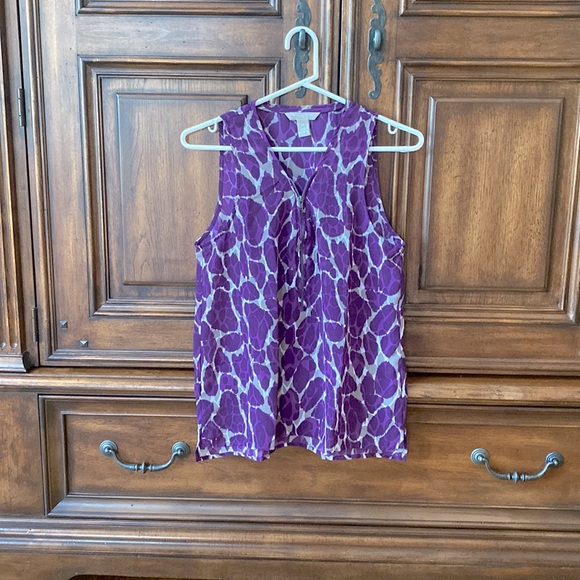 Banana Republic Silk Tank - purple, grey and white - Picture 1 of 4